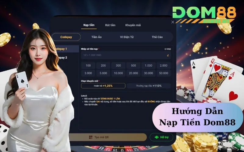 Hướng Dẫn Nạp Tiền Dom88